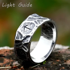 Wholesale Stainless Steel Odin Norse Anel Amulet Rune Couple Dating Viking Rings For Men Women Retro Jewelry Gift Dropshipping