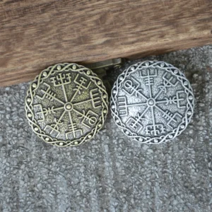 1Pcs Norse Mythology Warrior Vegvisir Shield Amulet Viking Brooch Clothes Pin Accessories Jewelry